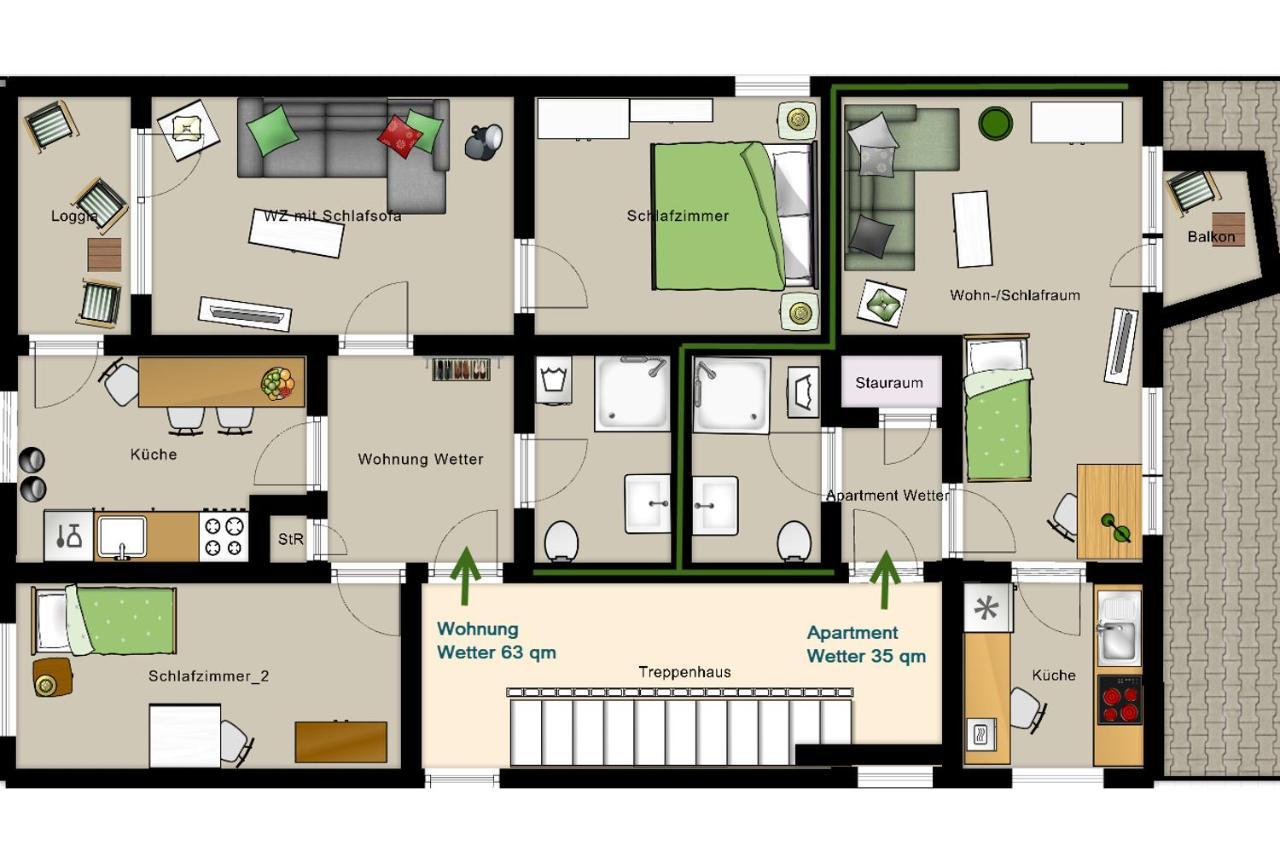 Haus Homann-Schneider, Wohnung Wetter Wetter  Esterno foto